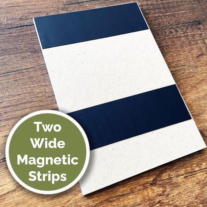 Weekly Meal Planner with Shopping List Magnetic Notepad, Size 8" x 11.5", Meal Planning and Grocery List Notepad for Fridge, Eucalyptus Design