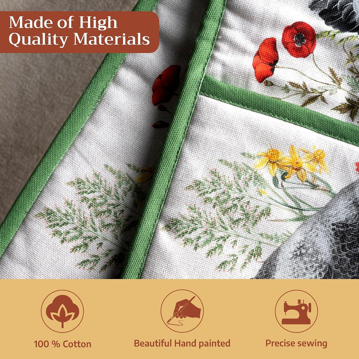 Maison d' Hermine Pot Holders 100% Cotton Potholders (8" x 8") - Colors B