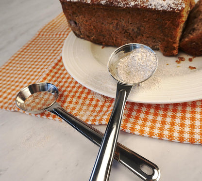 RSVP International Endurance® Stainless Steel Vintage One-Hand Sifter, 1 Cup | Top Cakes, Sift Flour, Marinade BBQ & More | Dishwasher Safe | Powder Sugar, Sift Flour, Spread Toppings & More