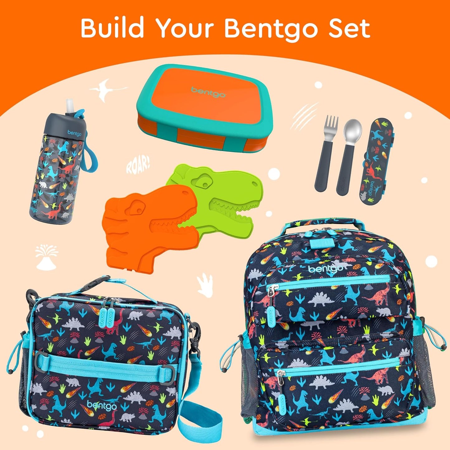 Bentgo Kids Bento-Style 5-Compartment Leak-Proof Lunch Box - Ideal Portion Sizes for Ages 3 to 7 - Durable, Drop-Proof, Dishwasher Safe, PFAS & BPA-Free & Made with Food-Safe Materials (Purple)