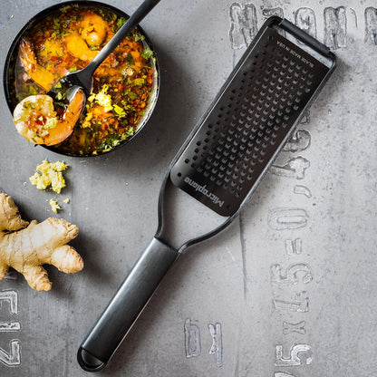 Microplane Kitchen Zester Grater with a Stainless-Steel Blade - Made in USA, for citrus, parmesan, ginger, chocolate & nutmeg from the Black Sheep Series
