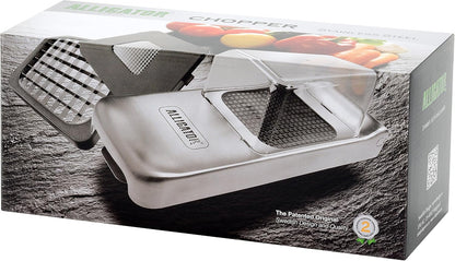 Alligator Vegetable Chopper with Container | Food, Salad, Veggie Dicer, Manual Onion Chopper Vegetable Cutter | 3 Stainless Steel Blades Included | Perfect for Kitchen Prep