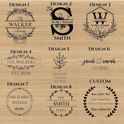 Personalized Charcuterie Board Gift Set, Custom Engraved Large Bamboo Cheese Board with Double-Sided Design, Knife Drawer, Ceramic Bowls & Cheese Knives, Wedding, Anniversary & Housewarming Gift