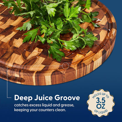 Sonder Los Angeles Doheny Wood Cutting Board Set | Acacia Edge Grain Cutting Board for Kitchen with Juice Groove | Perfect for Compact Daily Use | Gift Box Included | 14x10x1 in & 12x8x1 in
