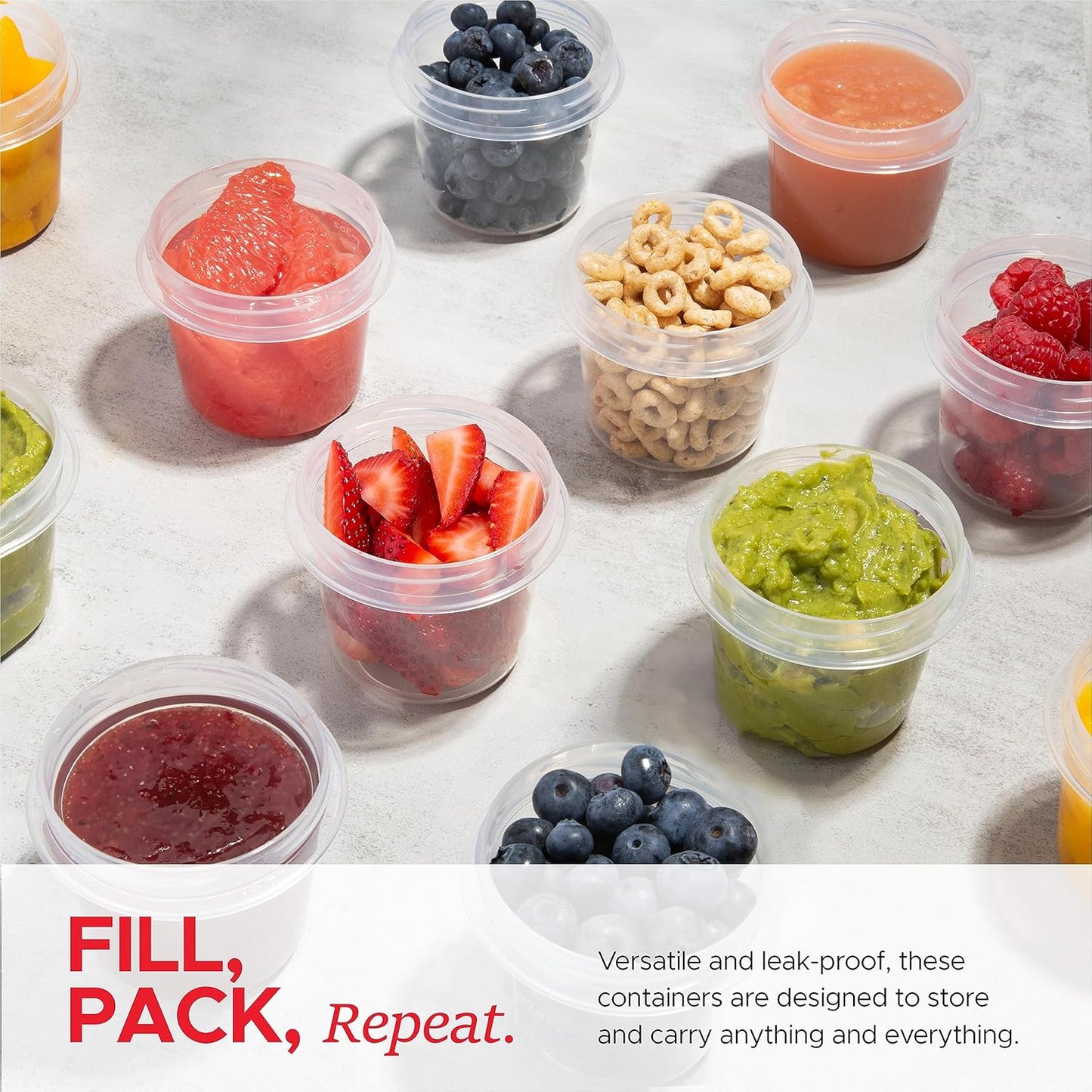 Tafura 10 Pack Leakproof Freezer Containers for Food with Twist Top Lids - 32 Oz BPA Free Reusable Plastic Soup Containers with Screw On Lids - Ideal for Meal Prep, Leftovers & Pantry Organization