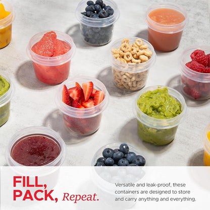 Tafura 10 Pack Leakproof Freezer Containers for Food with Twist Top Lids - 32 Oz BPA Free Reusable Plastic Soup Containers with Screw On Lids - Ideal for Meal Prep, Leftovers & Pantry Organization