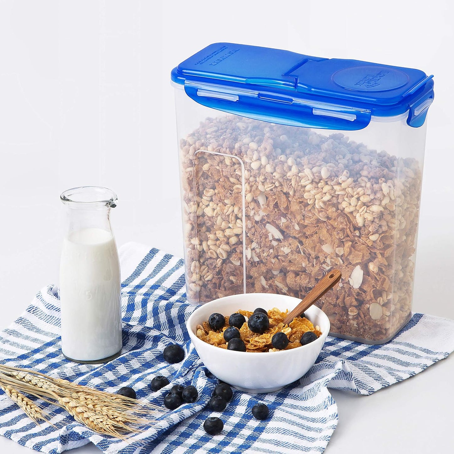 Lock & Lock Storage Bins Food Storage Container with Flip-top lids (Large)