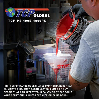 TCP Global - 190 Micron Filter Tips Ultra-Fine Paint Strainer
