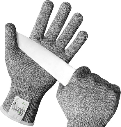 Schwer SlicePro ANSI Cut Resistant Gloves, Food Grade Cutting Glove for Kitchen Food Prep, Mandoline Gloves for Meat Cutting, Oyster Shucking, Fish Fillet Processing, PR1501-G, L