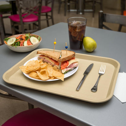 Carlisle FoodService Products Café Cafeteria Tray, Fast Food Tray for Restaurant or Commercial Use, 14" x 18", 1 Count, Black