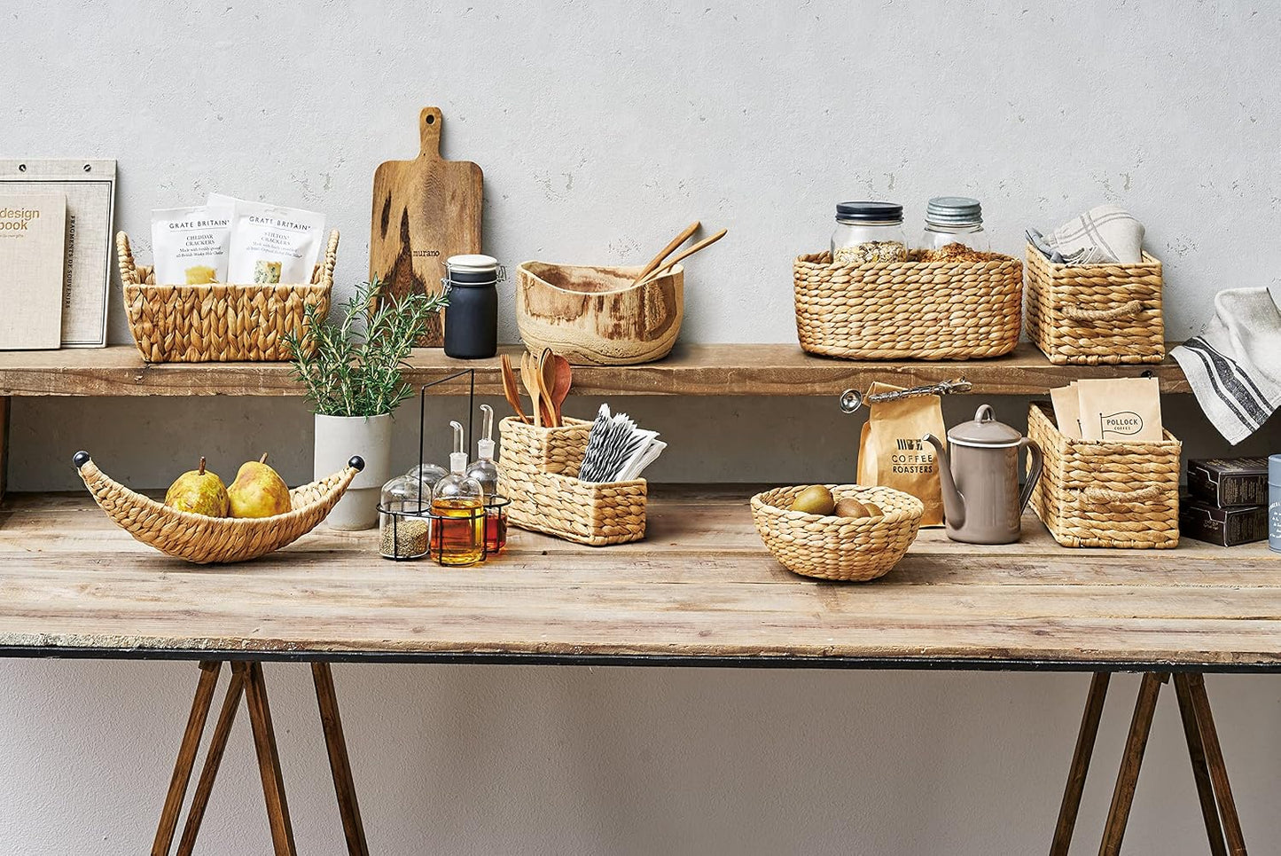 Chidori Sangyo PANTRY STORAGE HC-055NA Water Hyacinth Basket