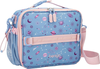 Bentgo Kids Lunch Bag - Durable, Double-Insulated Lunch Bag for Kids 3+; Holds Lunch Box, Water Bottle, & Snacks; Easy-Clean Water-Resistant Fabric & Multiple Zippered Pockets (Mermaid)