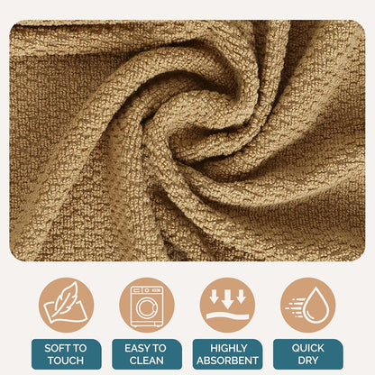 Casa Platino Potholders for Kitchens, 8-Piece – 500°F Heat Resistant Oven Mitts and Pot Holders, Mini Oven Mitt with Silicone Grip, 2 Kitchen Towels & 2 Dish Cloths – Durable & Non-Slip – Canyon Rose