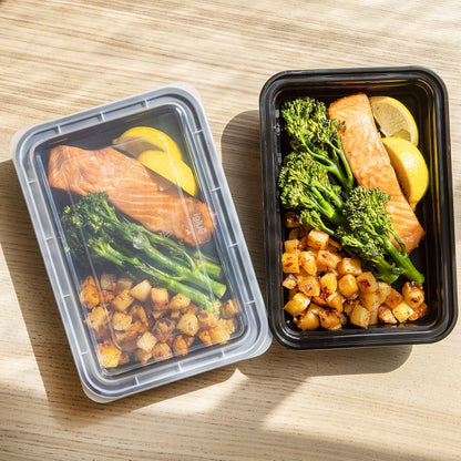Igluu Meal Prep Containers Reusable (20 Pack) – Food Containers with Lids – Stackable, Microwave, Freezer & Dishwasher Safe – 28oz – 1 Compartment – BPA-Free
