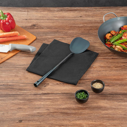 Restaurantware Stainless Steel Wok Spatula 17 Inch Long Handle Cooking Utensil, Heat-Resistant, Dishwasher-Friendly Wok Accessory, Silver Kitchen Tool for Stir-Fry