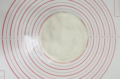 Yansumi silicone pastry non stick baking mat with measurement fondant mat with three sizes for silicone baking mat, counter mat, dough rolling mat,fondant/pie crust mat (Red, 16"L x 12"W)