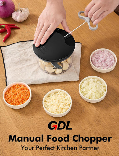 GDL Food Chopper, Vegetable Chopper, Pull String Onion Chopper Dicer, 800ML