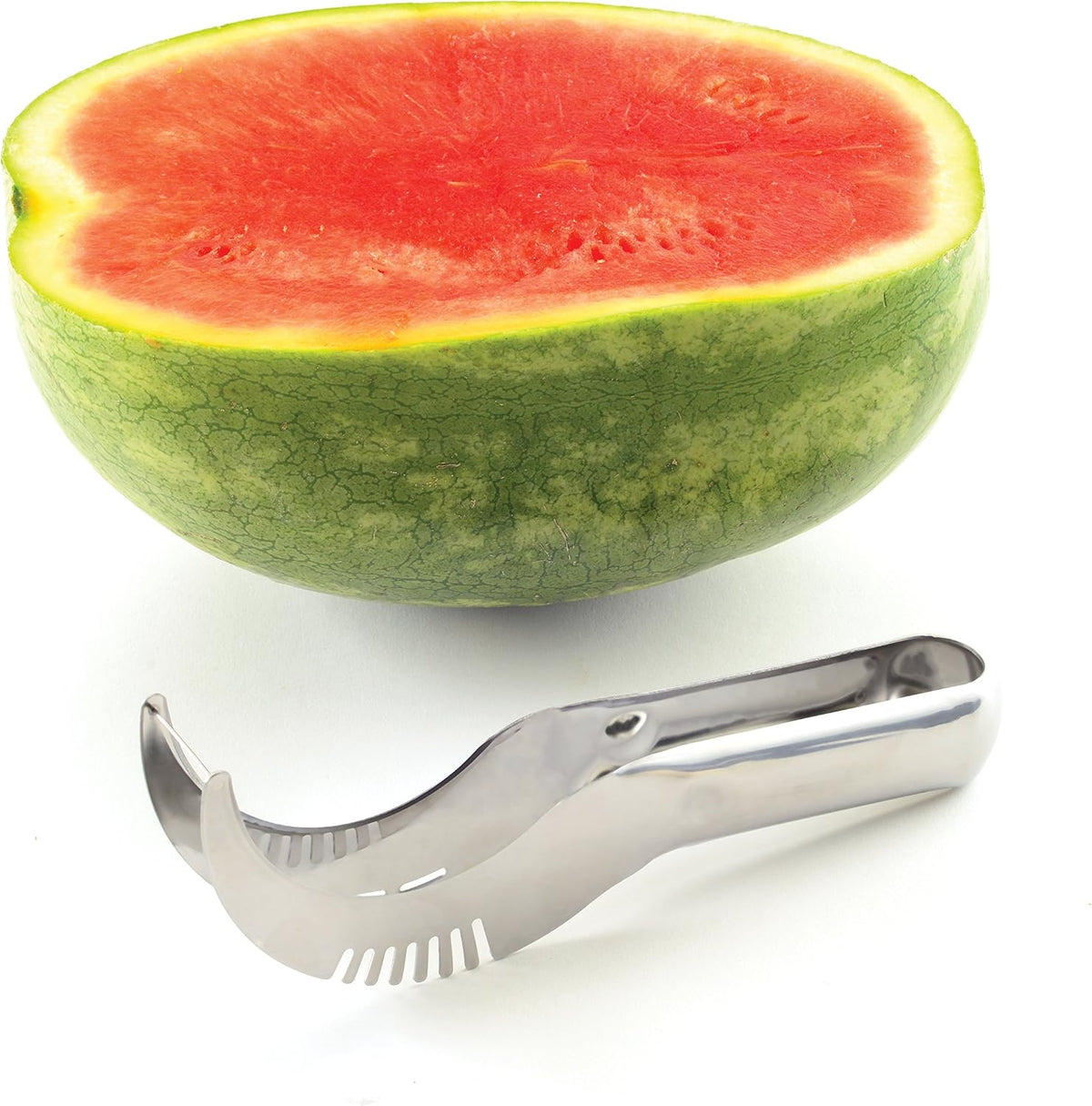 Norpro Stainless Steel Watermelon Slicer & Tong Server, 8.5″