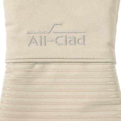 All-Clad Silicone Oven Mitts: Heat Resistant up to 500 Degrees - 100% Cotton & Silicone, 14"x7" Oven Mitt for Kitchen and Barbeque, Pewter