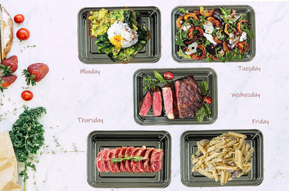50 sets Rectangle 58oz Meal Prep Containers with lids Microwavable Food Container Plastic BPA Free Rectangle