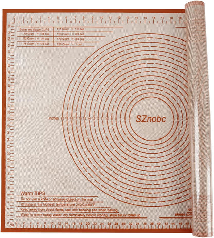 Non-slip Silicone Pastry Mat 36''By 24'' Nonstick Baking Mats Extra Large Counter Mat for Dough Rolling, Pastry, Pie Crust, Fondant, Cookies, Bread, Pasta, Pizza Mat