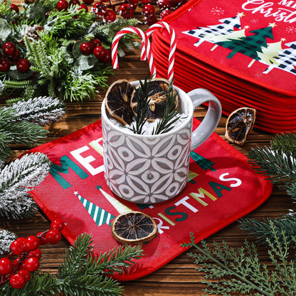 Bencailor 12 Pcs Christmas Wildflower Pot Holders with Pocket