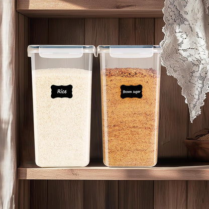 FOOYOO 2 PC Flour Sugar Storage Containers (9.5L | 321 Oz) Extra Large Food Storage Containers with Lids - Airtight Leakproof BPA FREE Flour Container for Rice, Cereal, Sugar