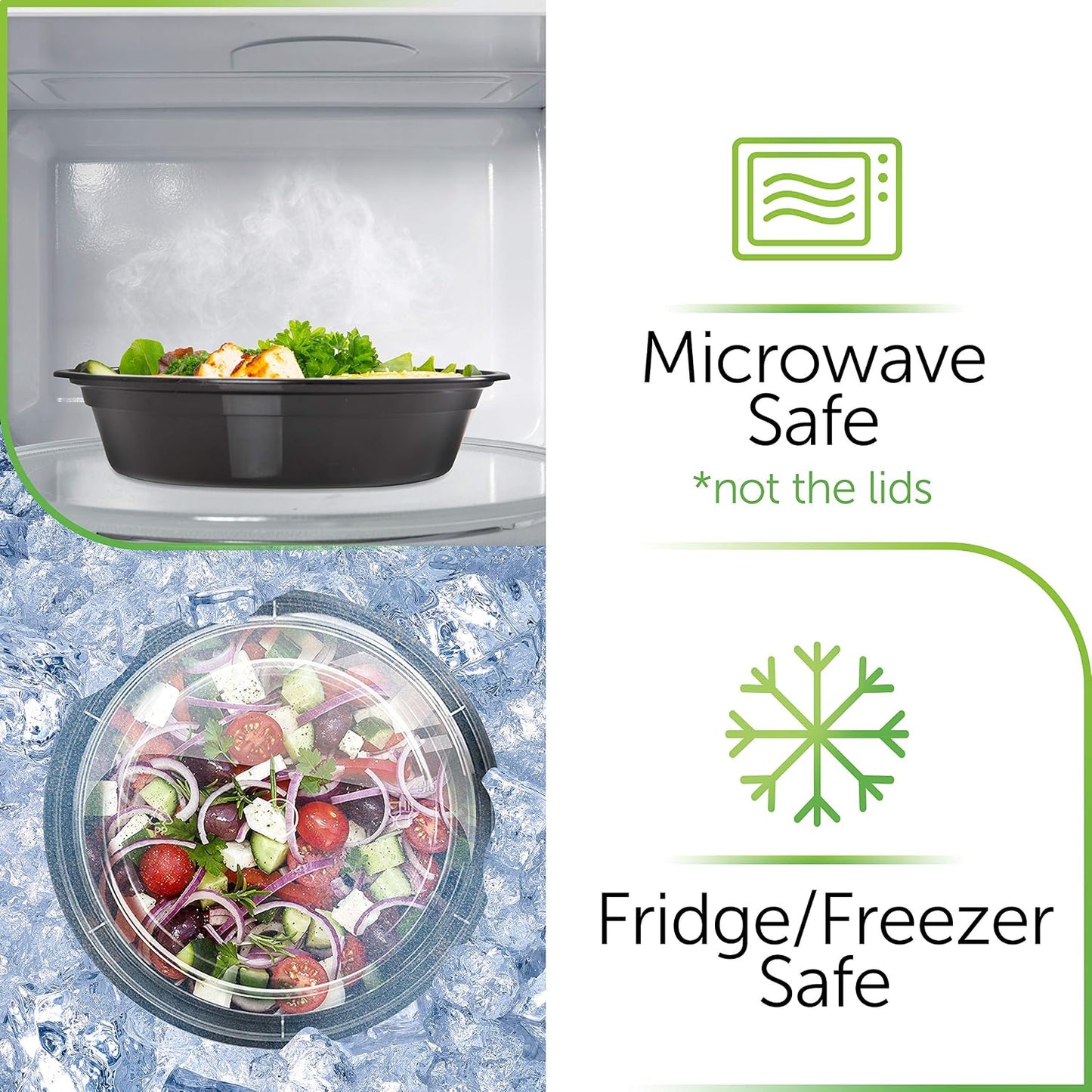 Prep Naturals 50 Pack Meal Prep Containers Reusable | BPA-Free Meal Prep Containers - Airtight Lids, Microwave, Freezer & Dishwasher Safe (50-Pack, 25 oz)