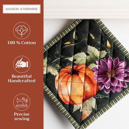 Maison d' Hermine 100% Cotton Oven Mitt & Pot Holder Set (7.5"x13" & 8"x8") - Colors C