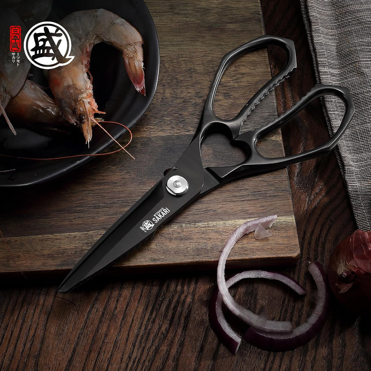 MITSUMOTO SAKARI 8 Inch Kitchen Scissors & Poultry Shears, Removable