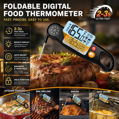 Meat Thermometer Digital - Instant Read Food Thermometer