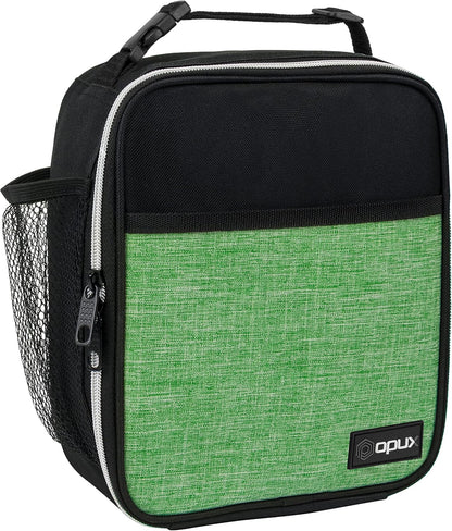 opux Premium Insulated Lunch Box, Soft School Lunch Bag for Kids Boys Girls, Leakproof Small Lunch Pail Men Women Work, Reusable Compact Cooler Tote Lunchbox for Office Adult, Black