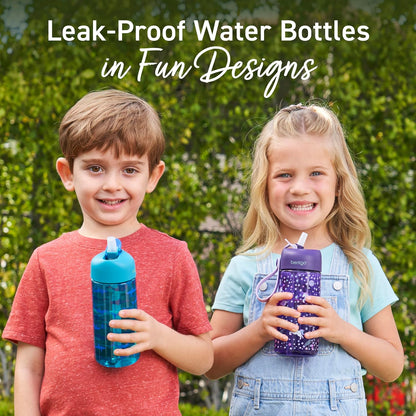 Bentgo Kids Water Bottle - Leak-Proof, Durable Tritan PFAS- & BPA-Free 15 fl oz, Kids/Toddlers Ages 3+ for School & Sports; Bite & Sip Spout, Carrying Handle, Dishwasher Safe (Unicorn)