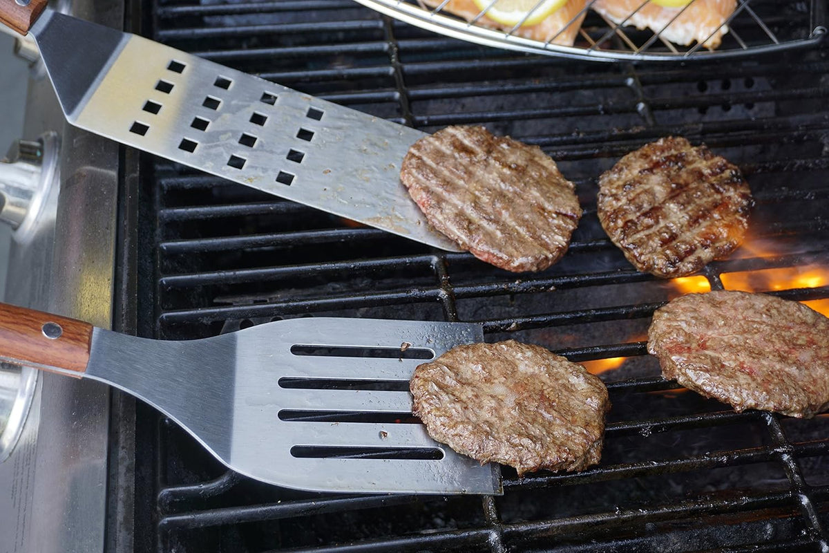 RSVP International Endurance (BQ-FRK) BBQ Grill Fork, 17.25" | Long Handle Keeps Hands Safe from Fire | Made from Stainless Steel & Rosewood
