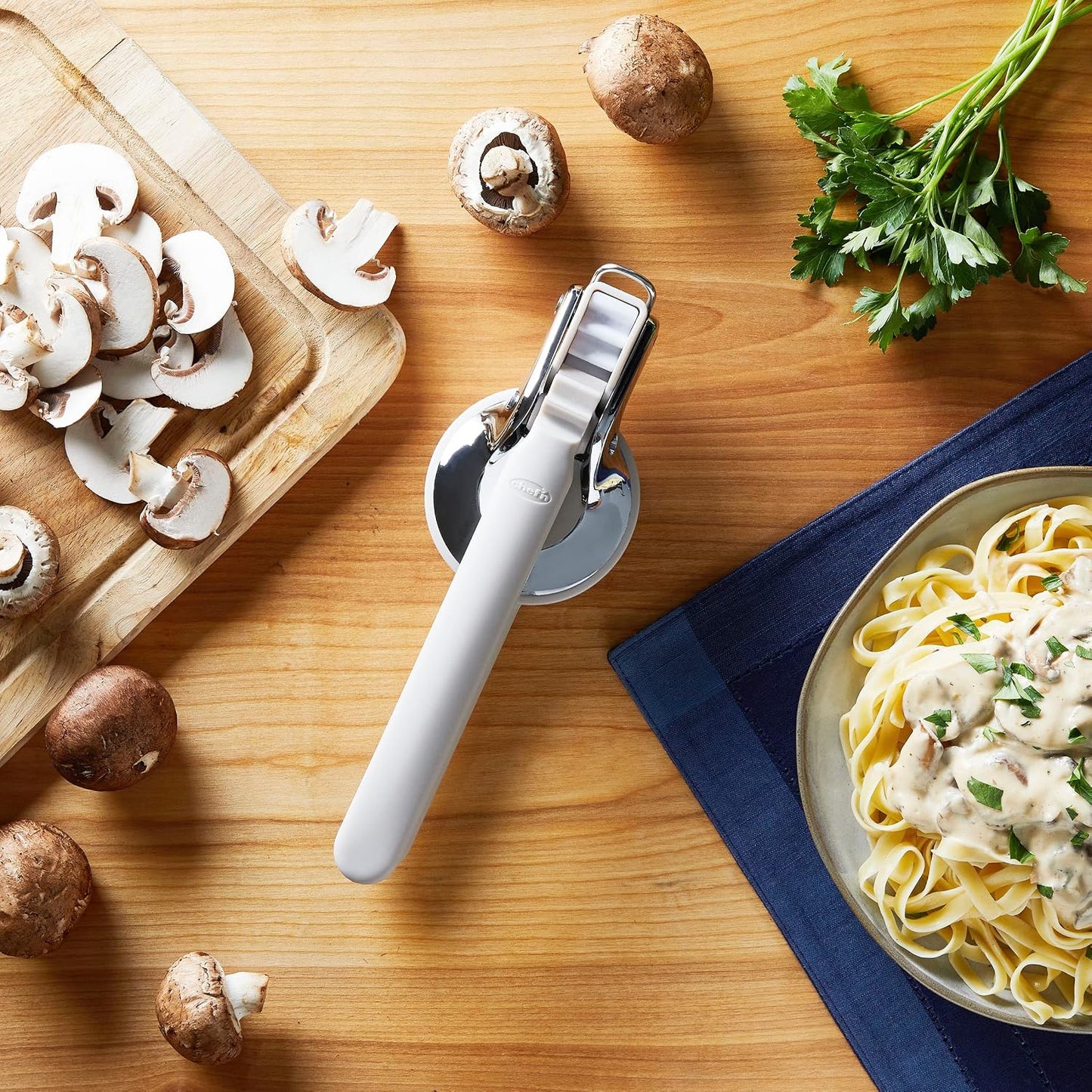 Chef'n FreshForce Hand-Held Slicer, Slices Mushrooms, Strawberries, Kiwis and More, Taupe