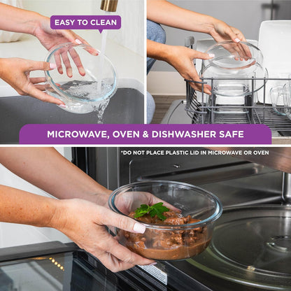 HOLDN’ STORAGE Vacuum Food Storage Containers, Set of 8 Glass Containers & Electronic Pump - Keep Food Fresh Longer, BPA-Free Glass, Leak-Proof, Ideal for Meal Prep, Marinating