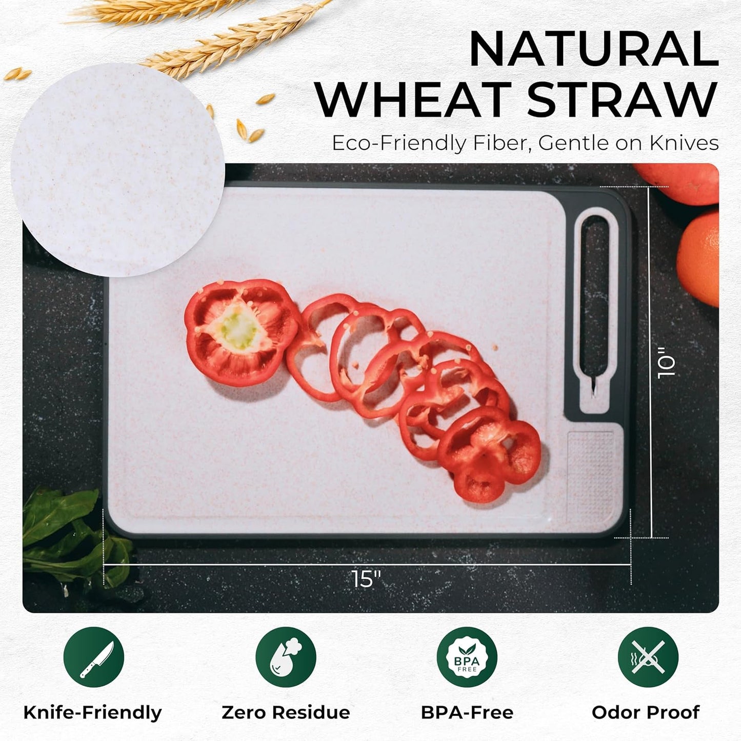 Stainless Steel Cutting Board Kitchen Set - Double Sided Stainless Steel Chopping Board With Sharpener Scraper And Finger Guard, Non Slip Edges, Dishwasher Safe Over Sink With Lip, 3 Piece