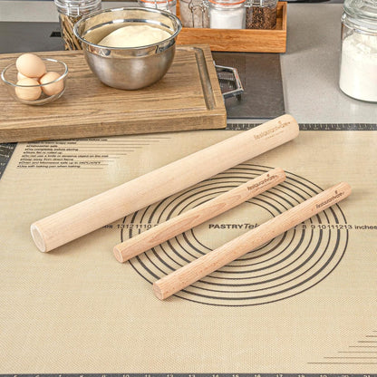 Restaurantware 12 in Wood Beech Asian Dowel Rolling Pin