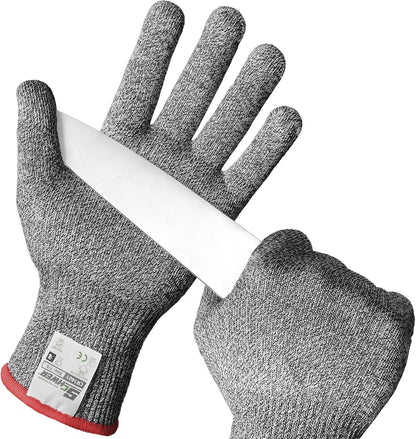 Schwer SlicePro ANSI Cut Resistant Gloves, Food Grade Cutting Glove for Kitchen Food Prep, Mandoline Gloves for Meat Cutting, Oyster Shucking, Fish Fillet Processing, PR1501-G, L