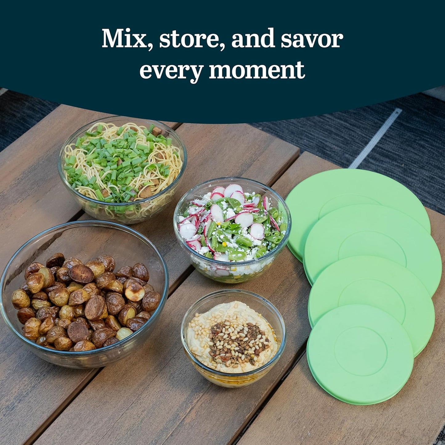 Libbey Baker's Basics 3-Piece Glass Mixing Bowls Set - Clear Bowls for Baking, Prep, Serving & Storage - Microwave, Oven, Freezer and Dishwasher Safe