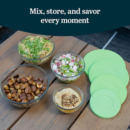 Libbey Baker's Basics 3-Piece Glass Mixing Bowls Set - Clear Bowls for Baking, Prep, Serving & Storage - Microwave, Oven, Freezer and Dishwasher Safe