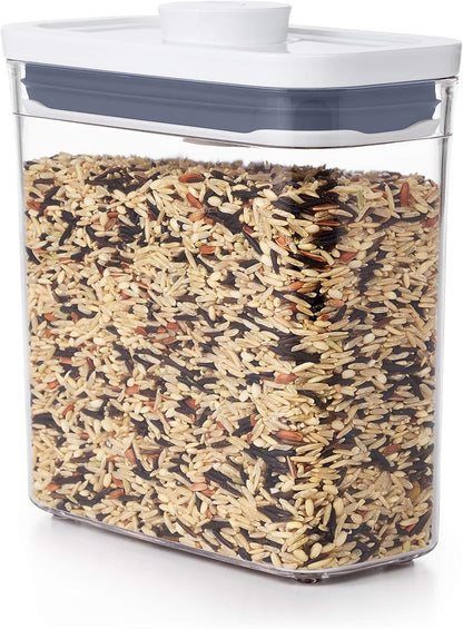 OXO Good Grips POP Container – Airtight 1.7 Qt for Coffee and More Food Storage, Rectangle, Clear