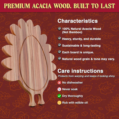 New – Reindeer Charcuterie Board – Acacia Wood Christmas Cutting Board (17x13in) Holiday Serving Tray, Winter Cheese Board, Wooden Christmas Platter & Kitchen Decor Gift for Festive Entertaining