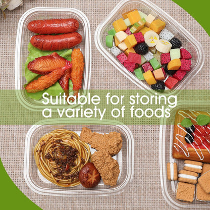 Chunful 36 Pcs 3 Compartment Transparent Snack Containers with Lids Disposable Bento Box Plastic Food Meal Prep Containers for Condiment Salad Dipping School Work Lunch
