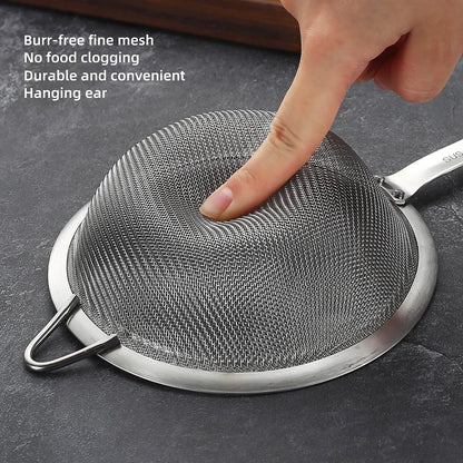 Fine Mesh Strainer with Handle Tea Sifter Stainless Steel Sieve