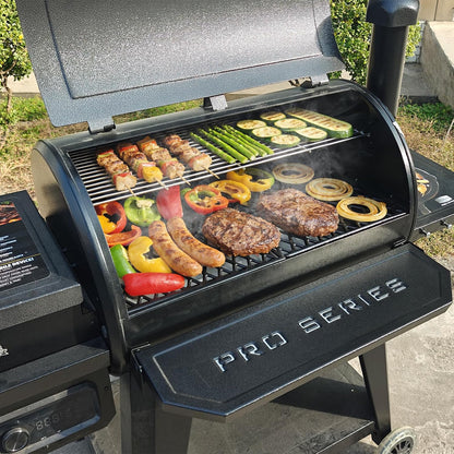 Utheer 2-Pack Griddle Warming Rack for Blackstone 28" Griddles, Stainless Steel Flat Top Grill Accessories | Reversible Rack Adds Prep Space, Foldable Clip-On Design Expands Cooking & Holding Area