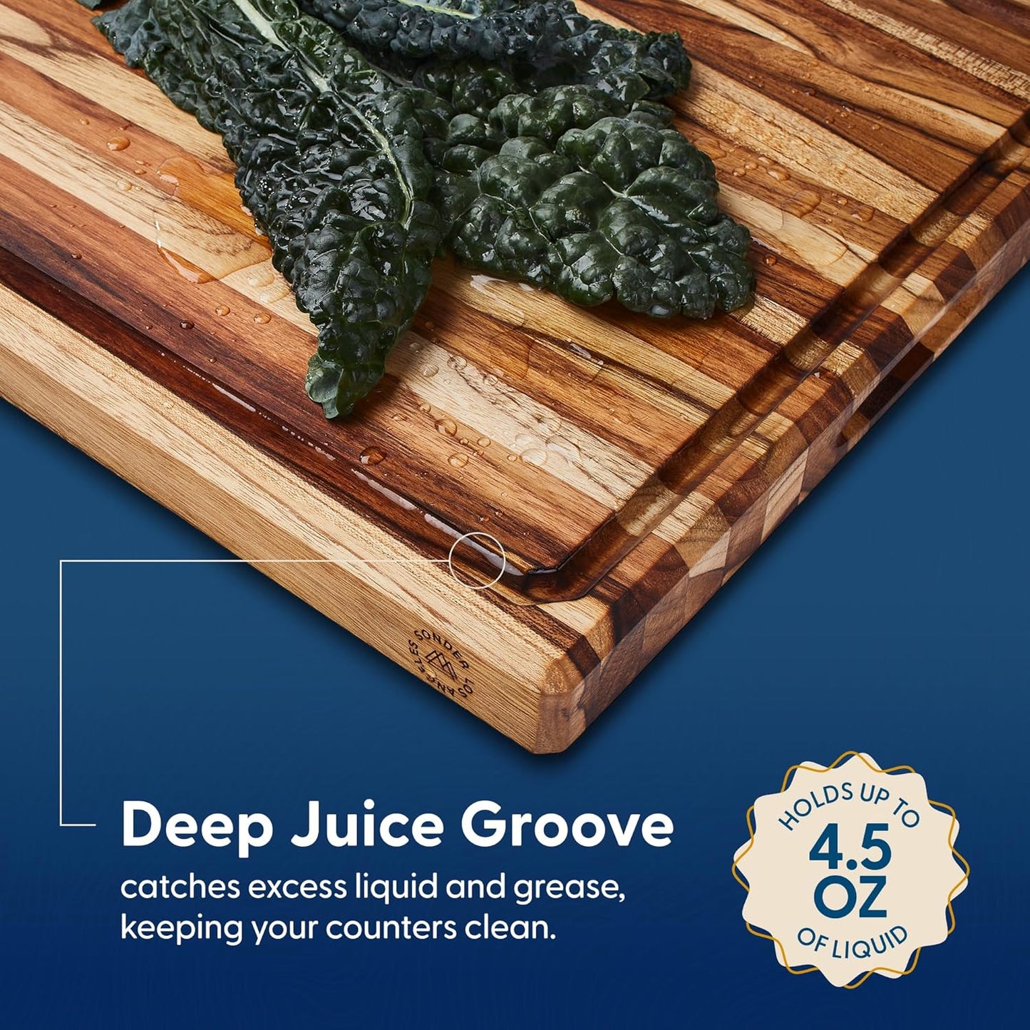 Sonder Los Angeles Doheny Wood Cutting Board Set | Acacia Edge Grain Cutting Board for Kitchen with Juice Groove | Perfect for Compact Daily Use | Gift Box Included | 14x10x1 in & 12x8x1 in