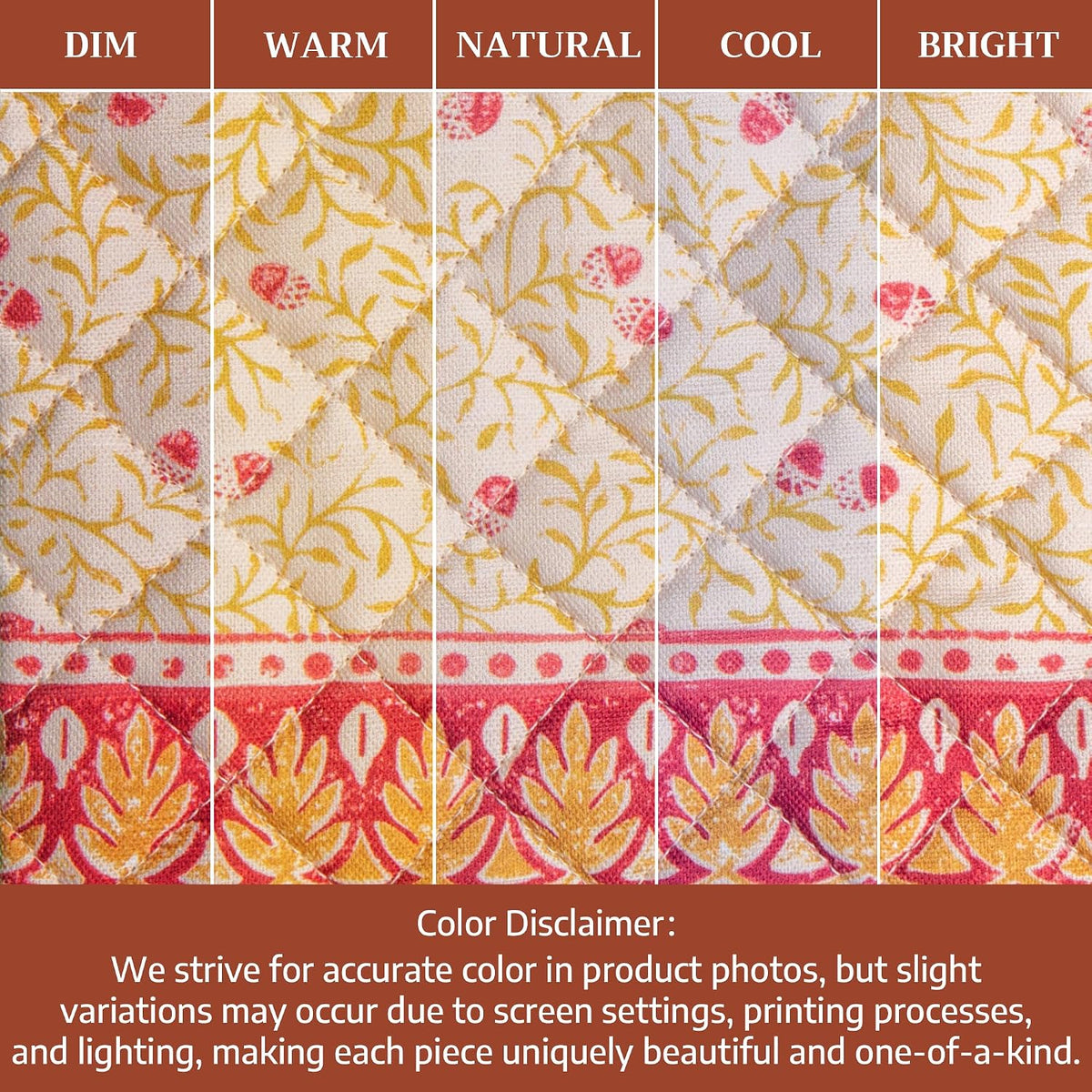 Maison d' Hermine 100% Cotton Oven Mitt & Pot Holder Set (7.5"x13" & 8"x8") - Colors C