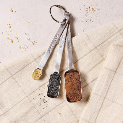 King Arthur Baking Company Spice Measuring Spoons, 18/8 Stainless Steel, 7-Piece Set, Precision Measures, For Baking And Cooking