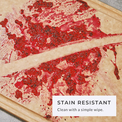 Elihome Cutting Wise 4pcs Kitchen Cutting Board Set, Non Slip Feet, Color Coded with Food Icon, Natural Wood Fiber, Dishwasher Safe, Eco-Friendly, Juice Grooves,Non Porous, BPA Free, Made in USA